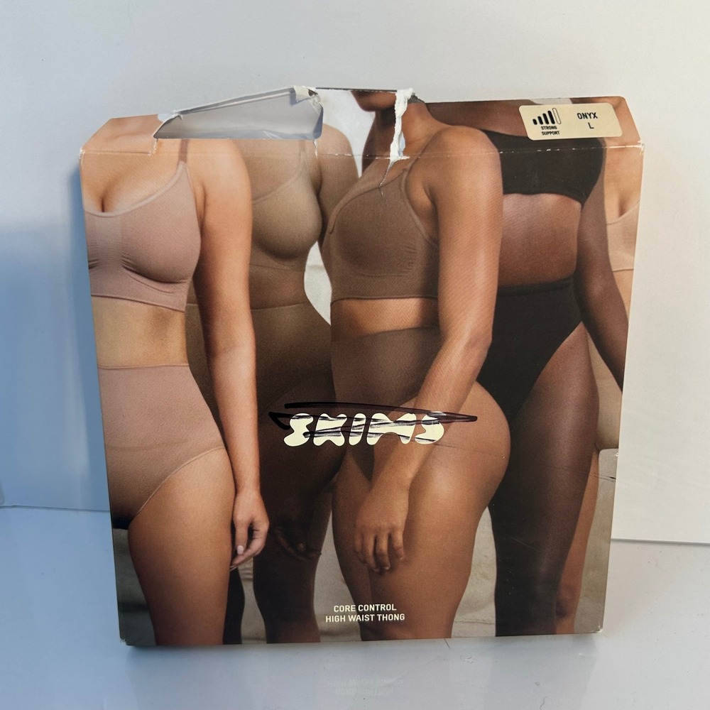 SKIMS Core Control High Waist Thong Onyx L